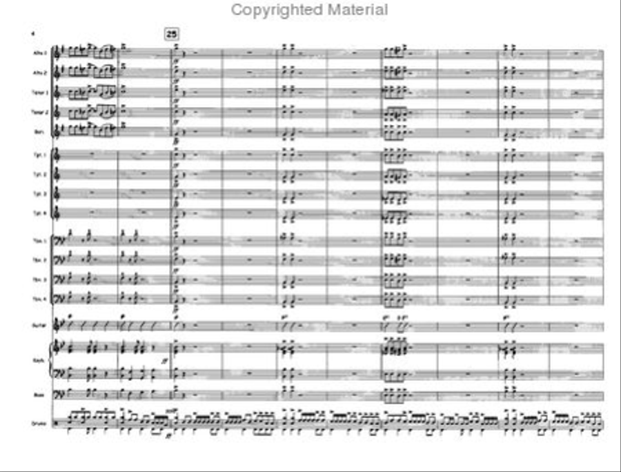 Drivin' That Drummin' Machine! Jazz Ensemble scores gallery preview page 4