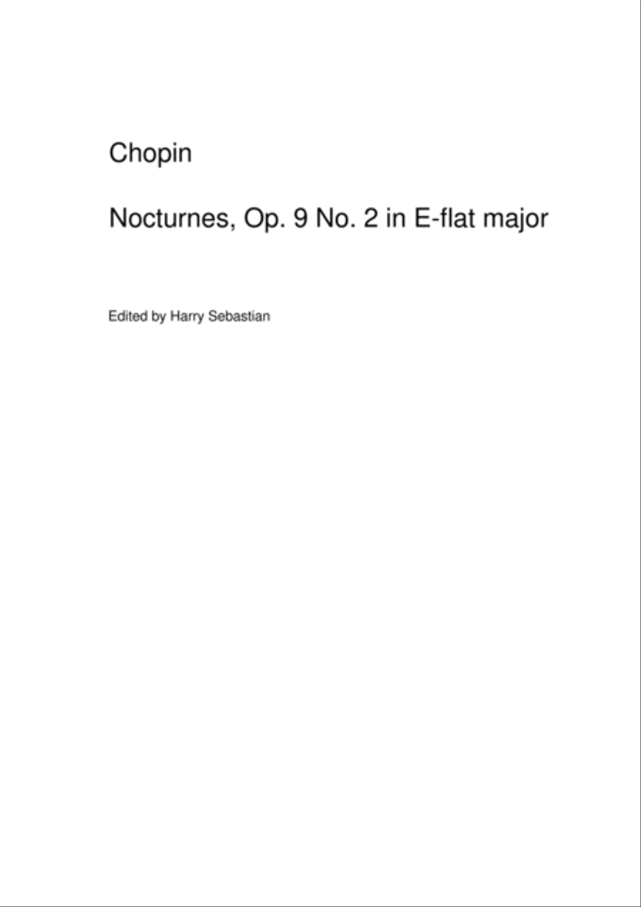 Chopin- Nocturne Op 9 No 1, No 2 & No 3 ( Complete) Piano Solo scores gallery preview page 6