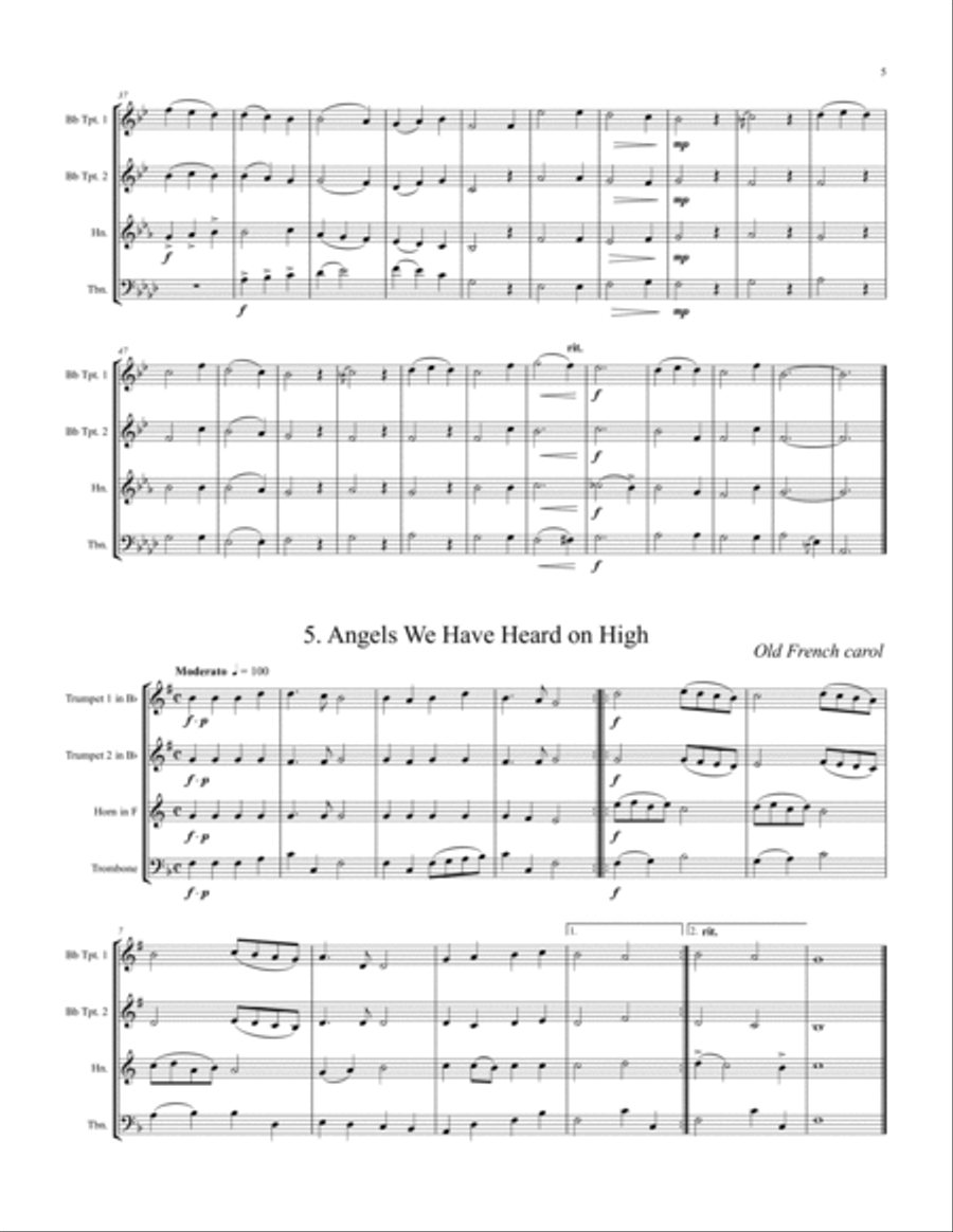 6 Christmas Quartets 6 Christmas Quartets Brass Quartet scores gallery preview page 6