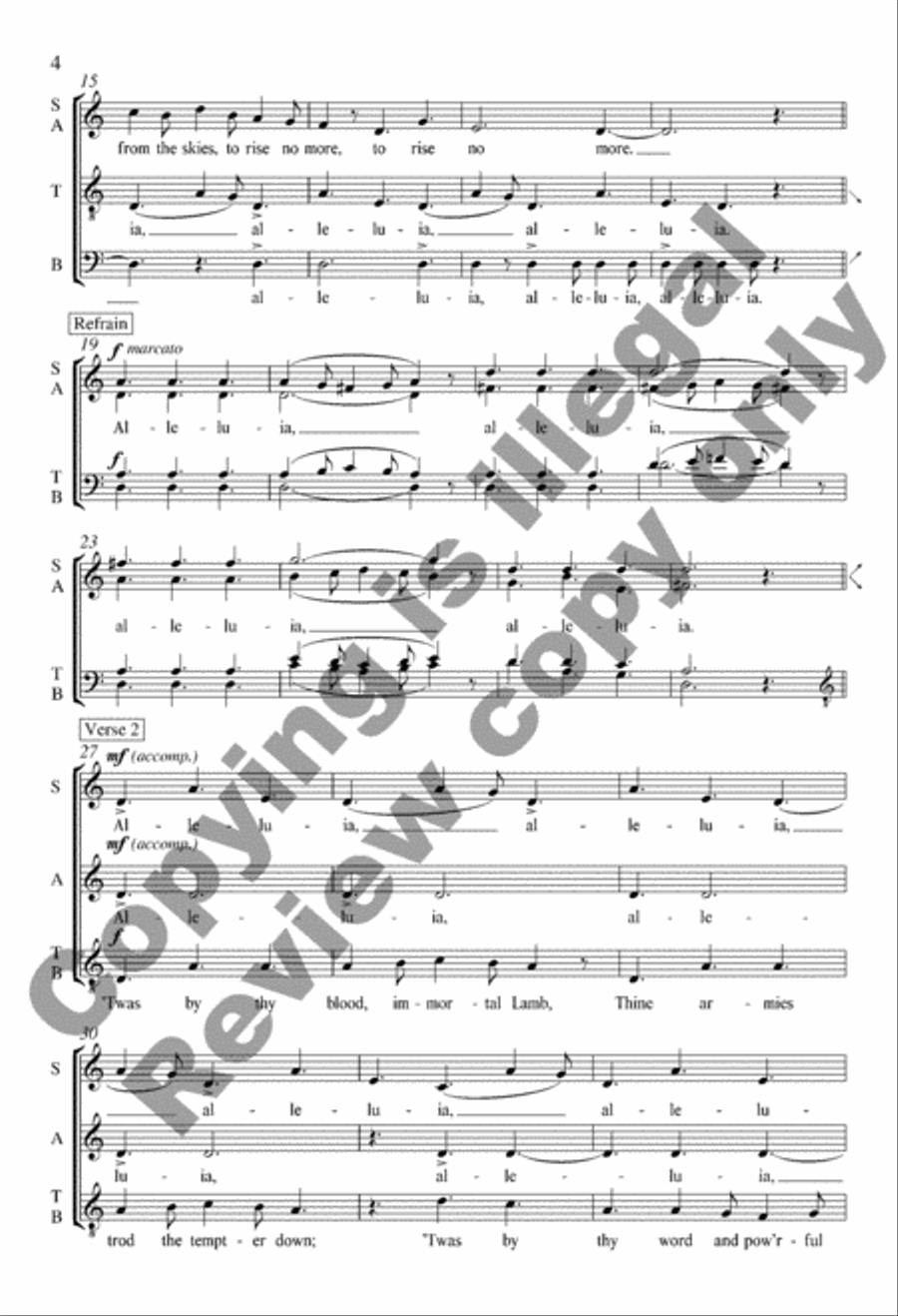 Now Is the Hour of Darkness Past from Alleluia, Acclamation and Carol 4-Part scores gallery preview page 3