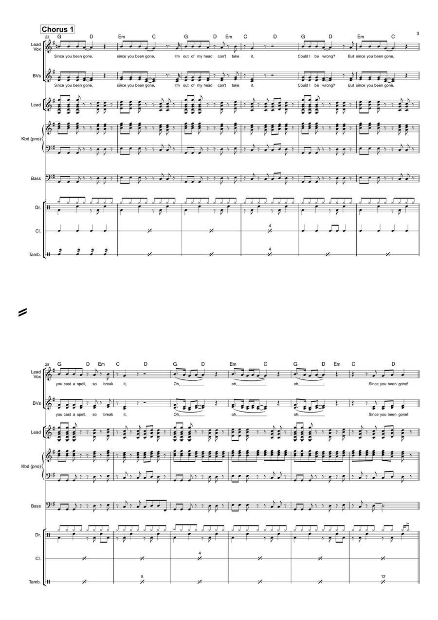Since You've Been Gone Small Ensemble scores gallery preview page 3