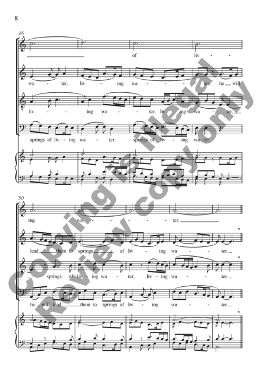 For the Lamb Will Be Their Shepherd 4-Part scores gallery preview page 16