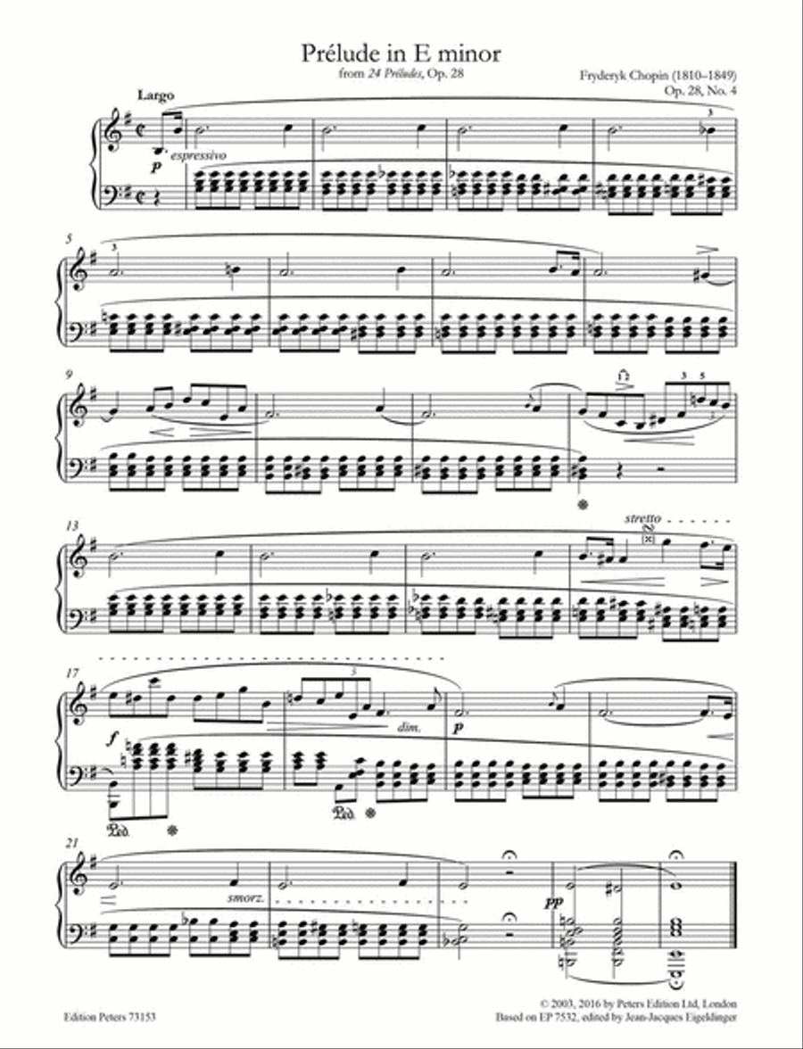 Prélude No. 4 in E minor for Piano Piano scores gallery preview page 4