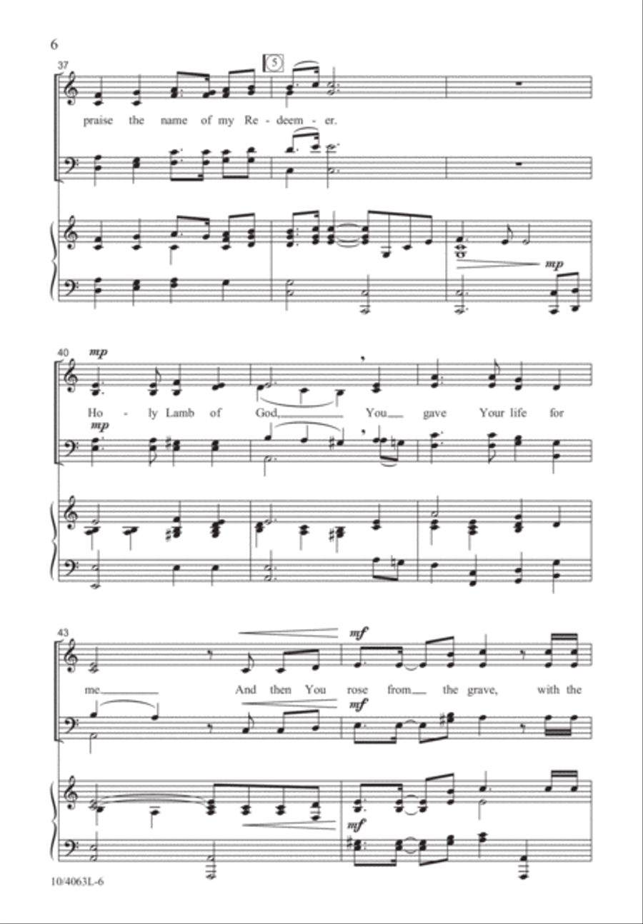 My Redeemer My Redeemer 4-Part scores gallery preview page 6
