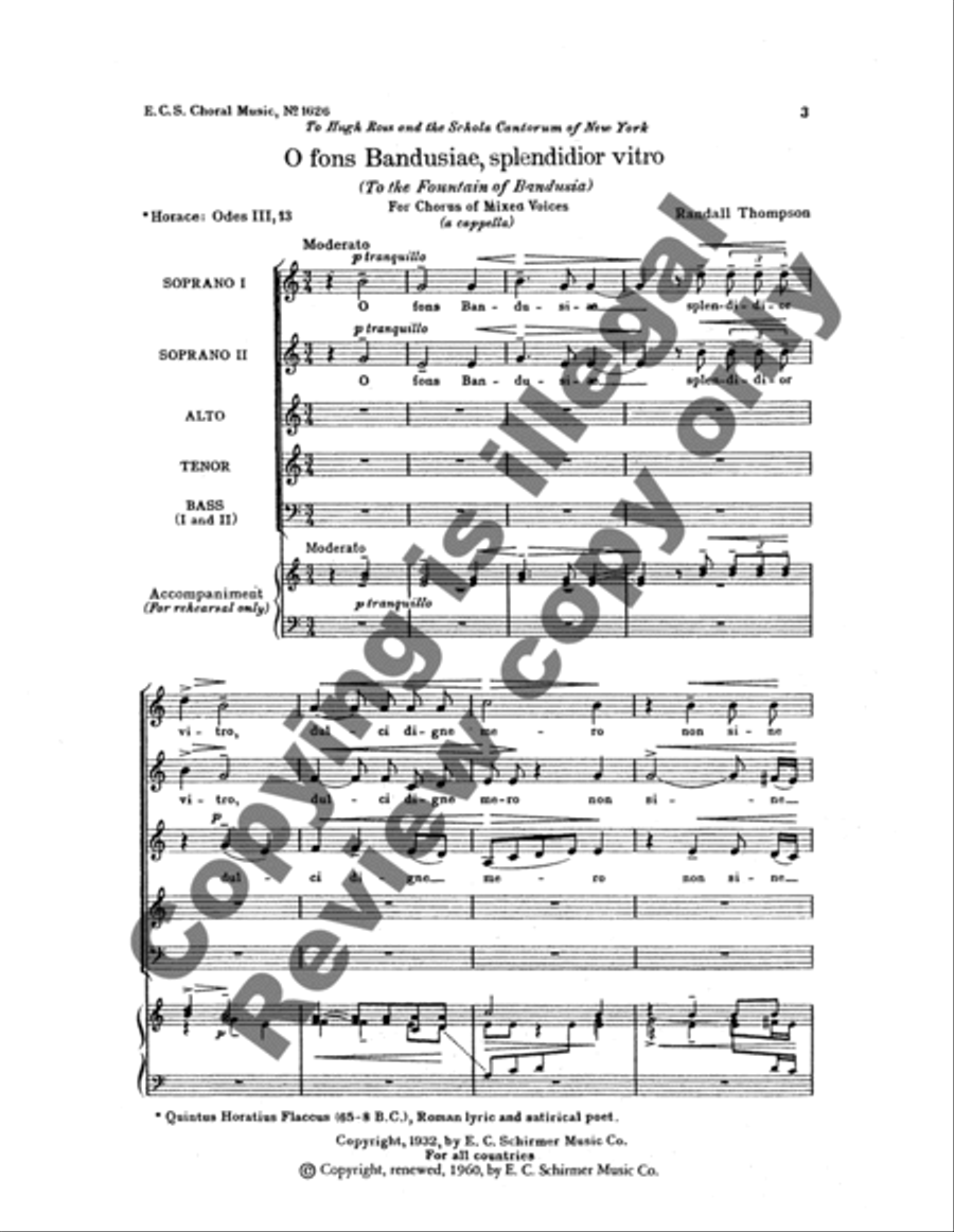 O fons Bandusiae, splendidior vitro SSATBB scores gallery preview page 15