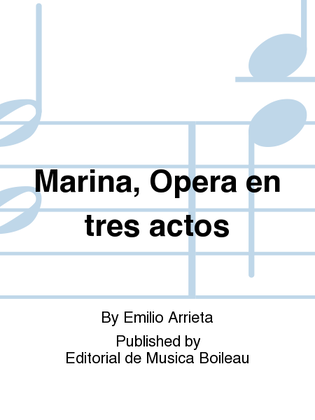 Book cover for Marina, Opera en tres actos