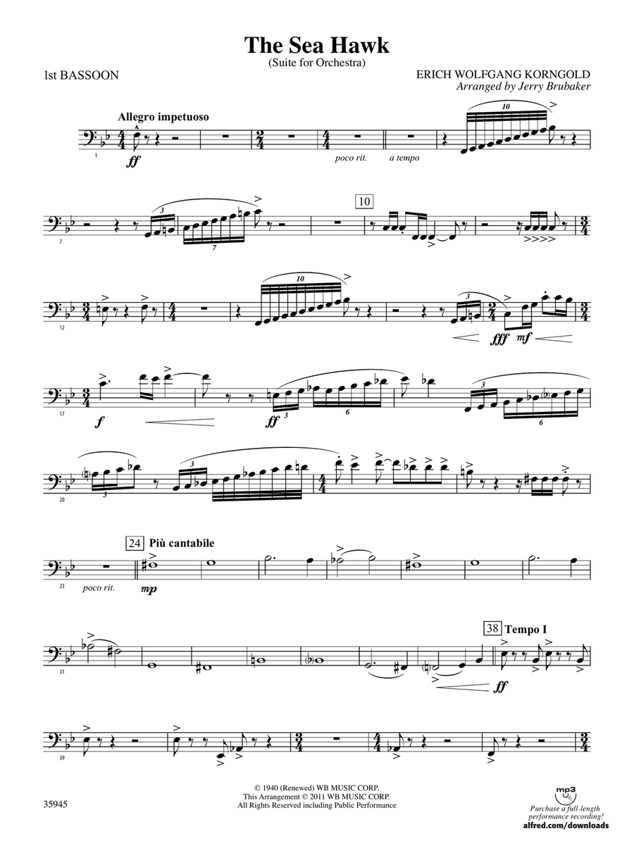 The Sea Hawk: Bassoon