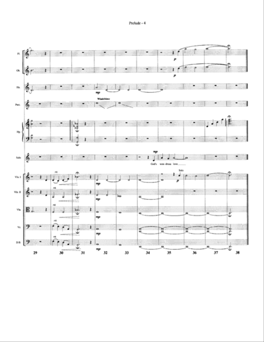 God's Wondrous Love - Orch 4-Part scores gallery preview page 5