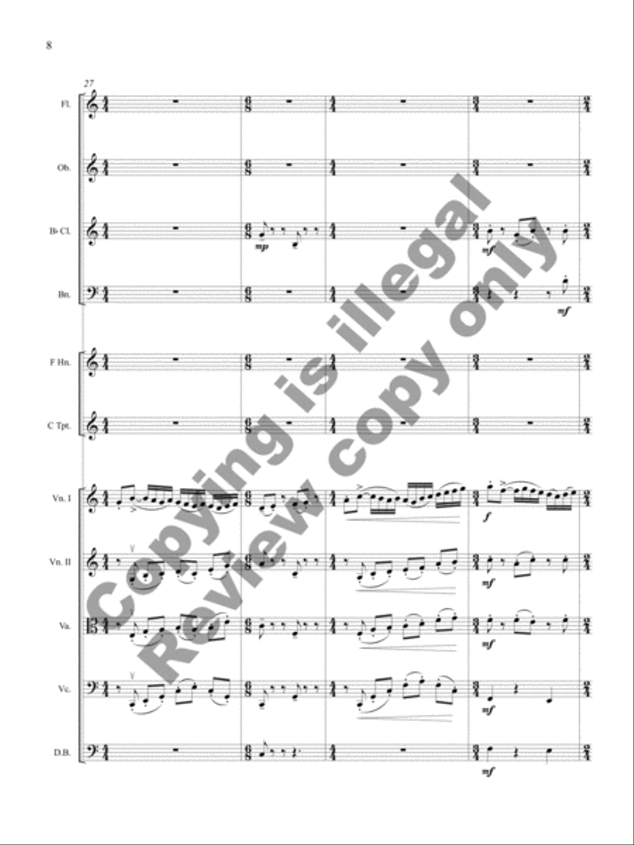 Sinfonietta for Eleven Instruments (Full Performance Set) Oboe scores gallery preview page 10