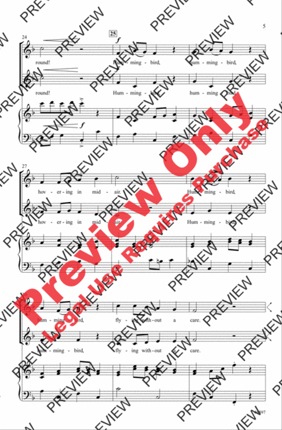 Hummingbird 2-Part scores gallery preview page 5
