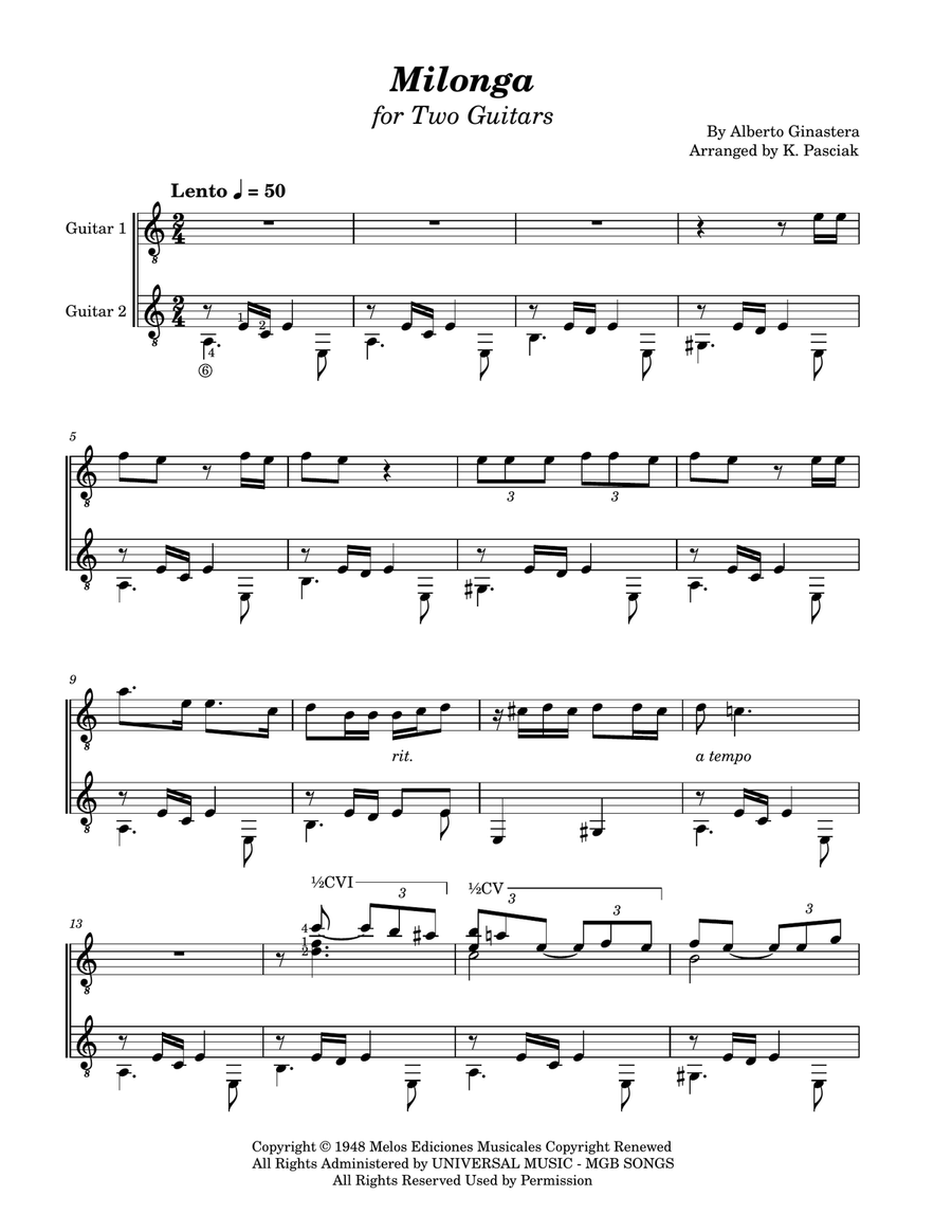 Milonga Acoustic Guitar scores gallery preview page 2