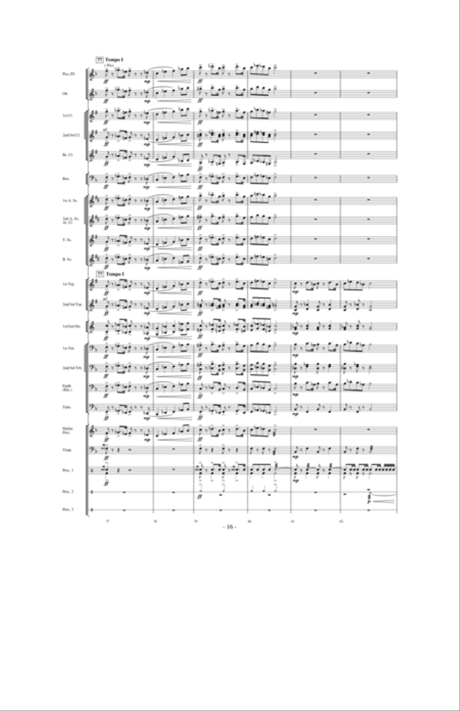 Quest of the Undaunted Knight Concert Band scores gallery preview page 15