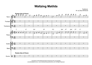 Waltzing Matilda Small Band (3 Horns) Instrumental Key of F