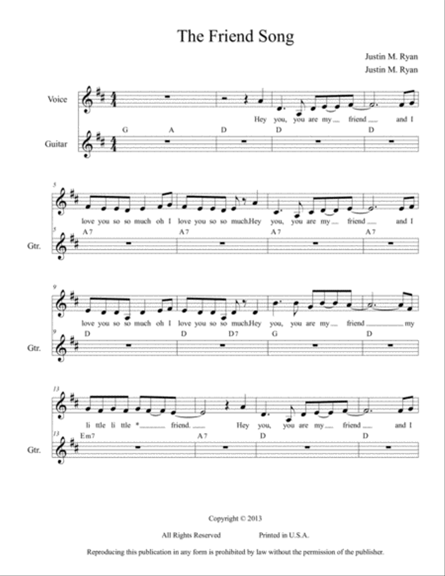The Friend Song The Friend Song Small Ensemble scores gallery preview page 1