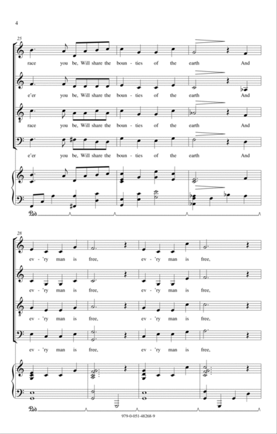 I Dream A World 4-Part scores gallery preview page 4