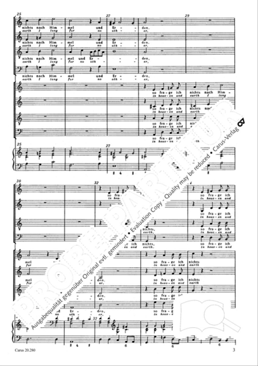 Lord, if I have thee only (Herr, wenn ich nur dich habe) 4-Part scores gallery preview page 4