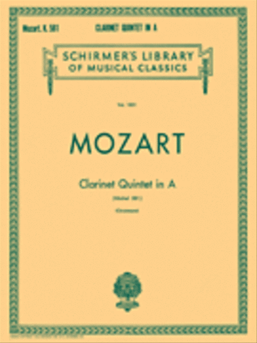 Clarinet Quintet in A, K.581 Clarinet Quintet scores gallery preview page 1