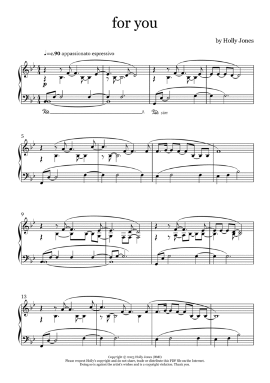 for you Piano Solo scores gallery preview page 2