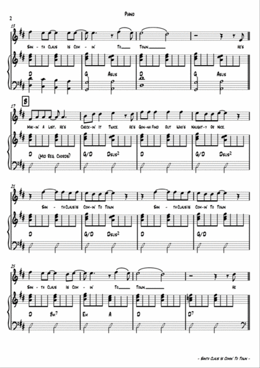 Santa Claus Is Comin' To Town Small Ensemble scores gallery preview page 5