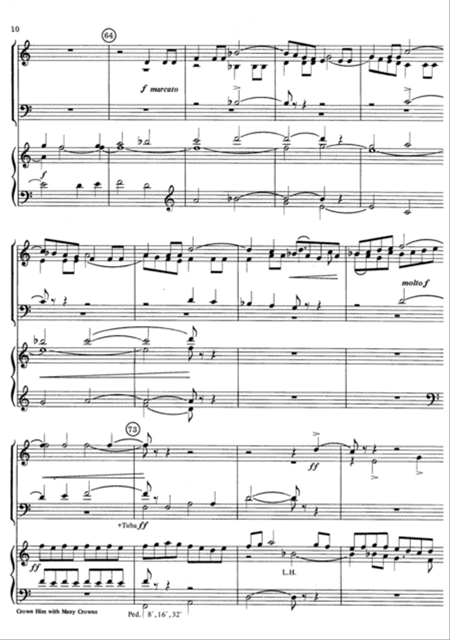Crown Him with Many Crowns Tuba scores gallery preview page 10