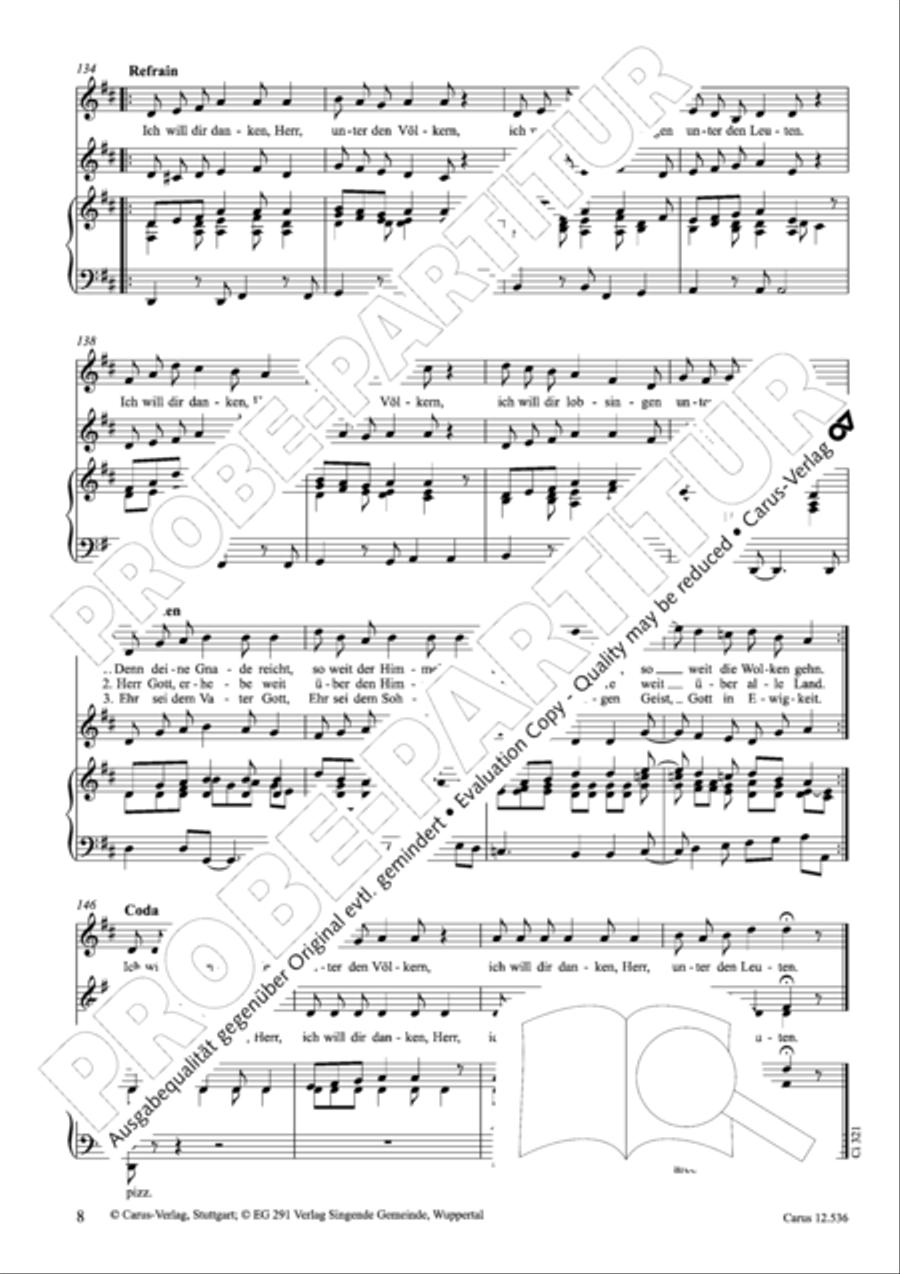 Am Anfang schuf Gott Himmel und Erde Children's Choir scores gallery preview page 9