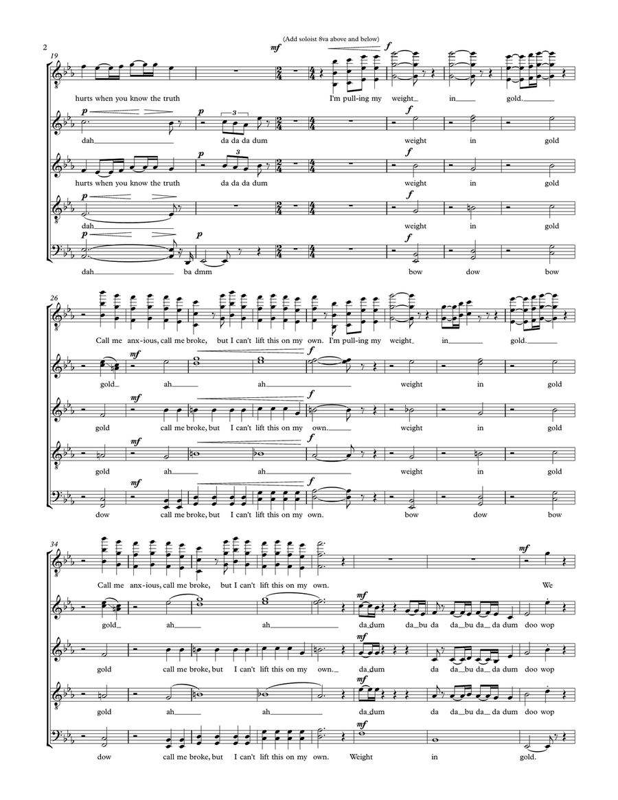 Weight In Gold 4-Part scores gallery preview page 2