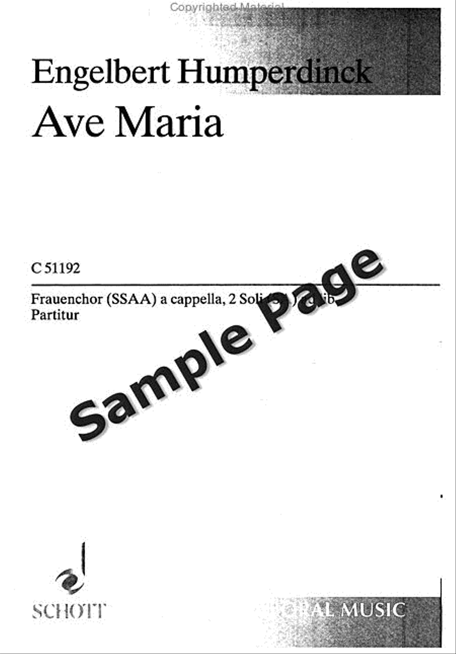 Ave Maria SSAA scores gallery preview page 2