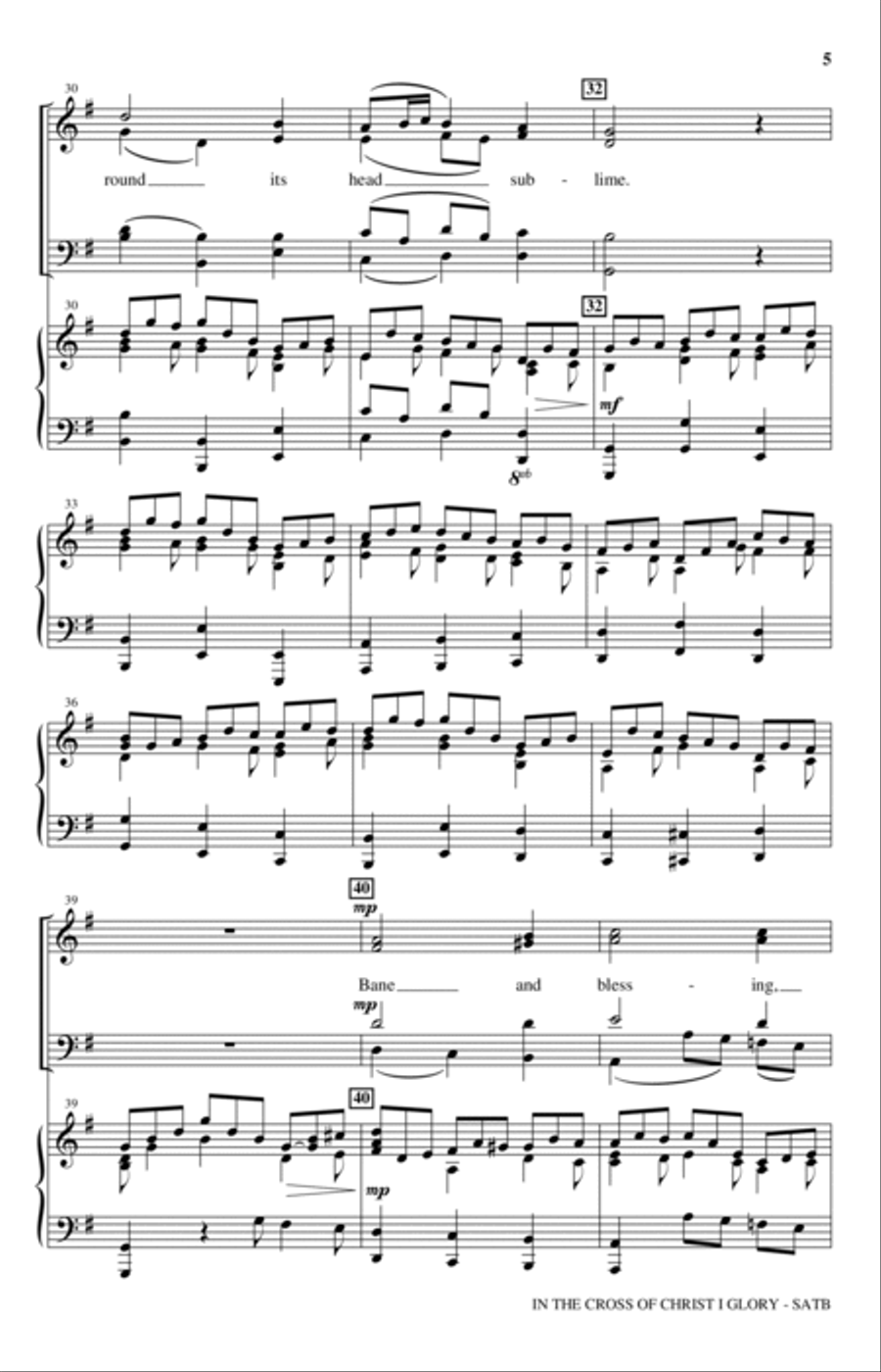 In The Cross Of Christ I Glory 4-Part scores gallery preview page 4