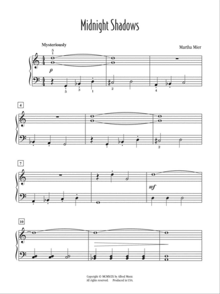 Midnight Shadows Midnight Shadows Easy Piano scores gallery preview page 2