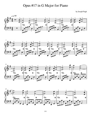 Opus #17 in G Major (Piano Solo)