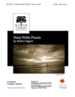 Book cover for Dona Nobis (with piano - not strings)
