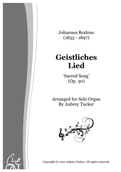 Organ: Geistliches Lied ‘Sacred Song’ (Op. 30) - Johannes Brahms image number null