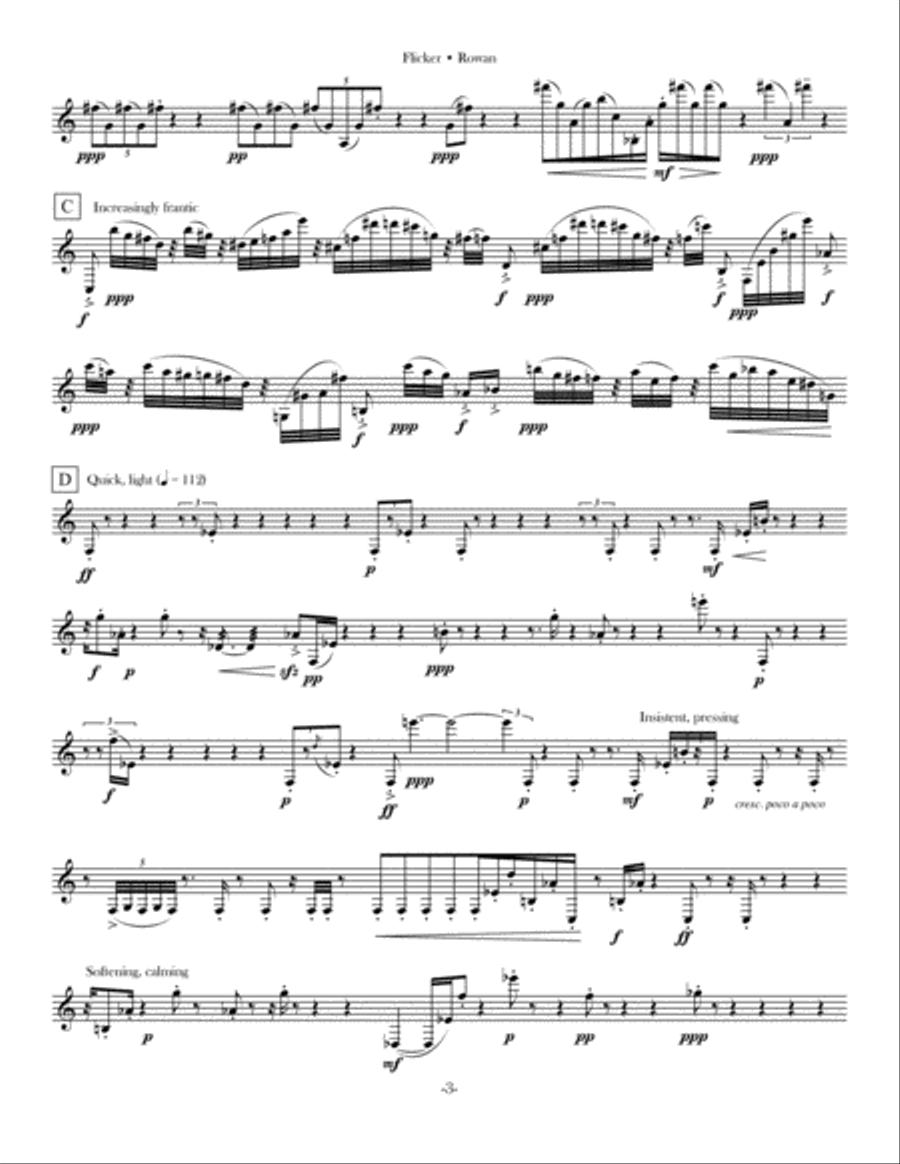 Flicker Bass Clarinet scores gallery preview page 3