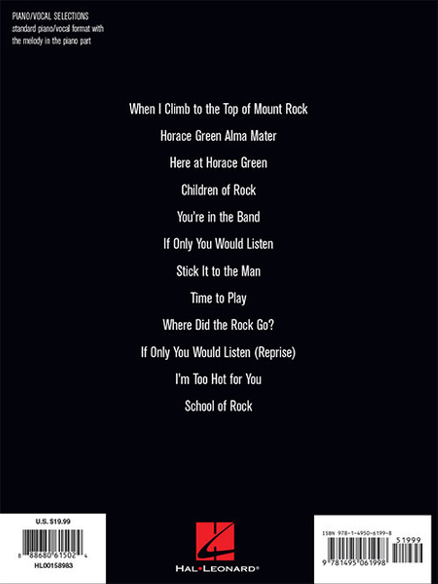 School of Rock: The Musical Piano, Vocal, Guitar scores gallery preview page 6