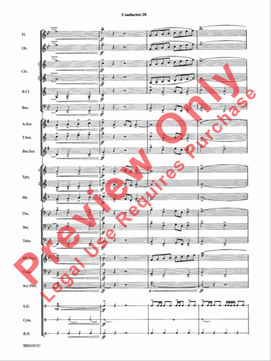 Ash Lawn Echoes (An Overture for Band) Concert Band scores gallery preview page 23