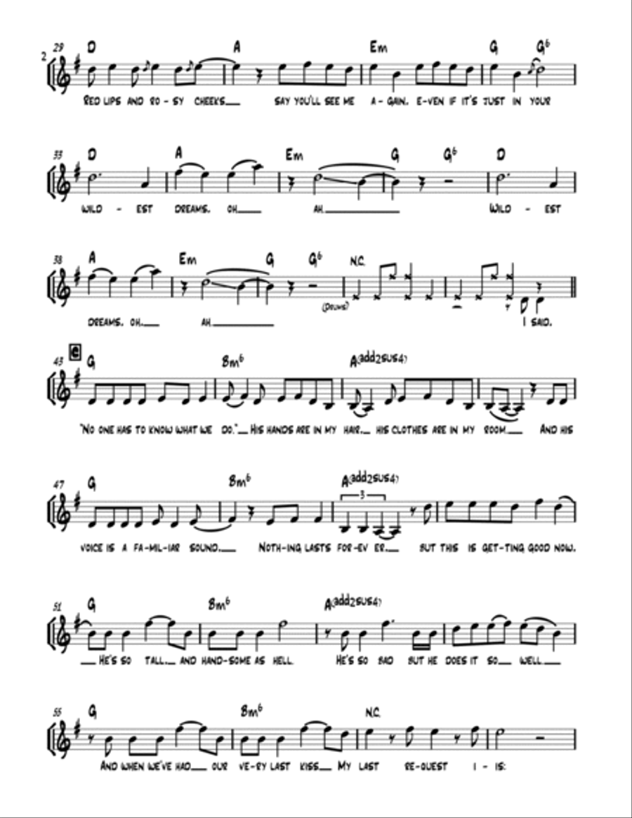 Wildest Dreams Large Ensemble scores gallery preview page 3