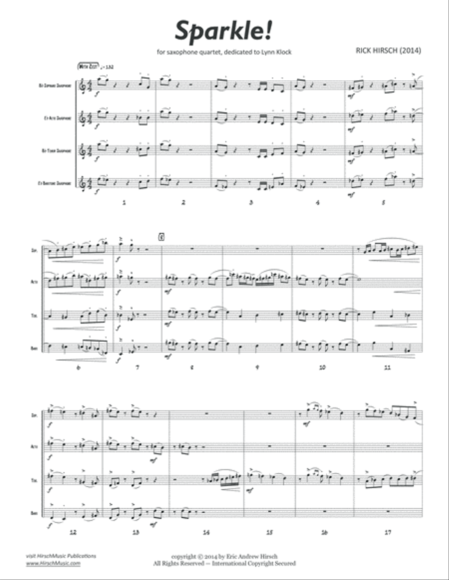 Sparkle! Sparkle! Woodwind Quartet scores gallery preview page 3