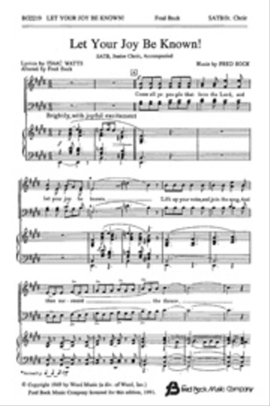 Let Your Joy Be Known! 4-Part scores gallery preview page 1