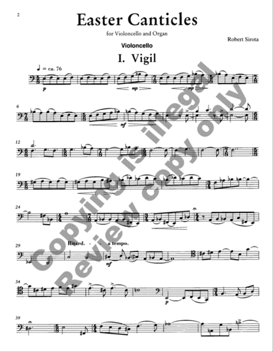 Easter Canticles Easter Canticles Cello scores gallery preview page 12