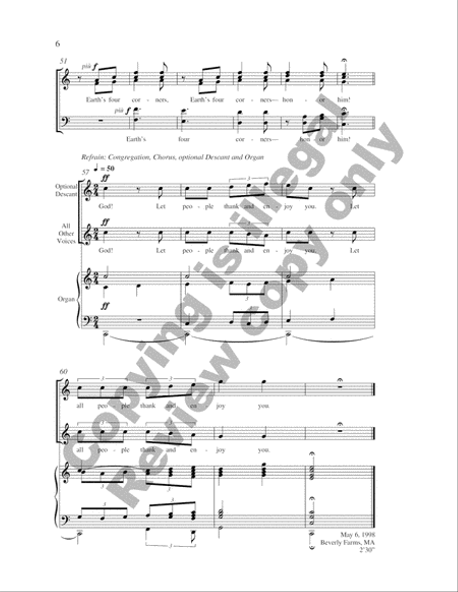 Psalm 67 4-Part scores gallery preview page 4