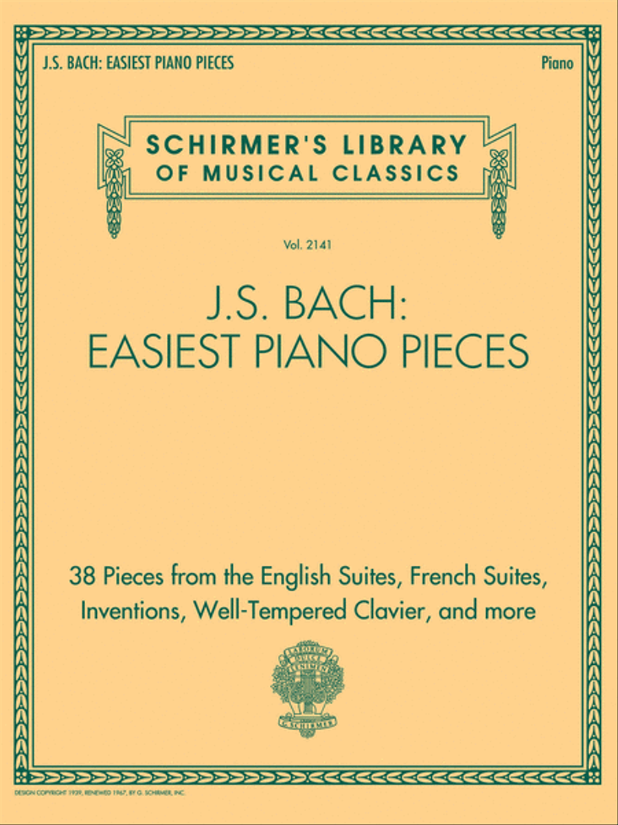 J.S. Bach: Easiest Piano Pieces J.S. Bach: Easiest Piano Pieces Piano Solo scores gallery preview page 1