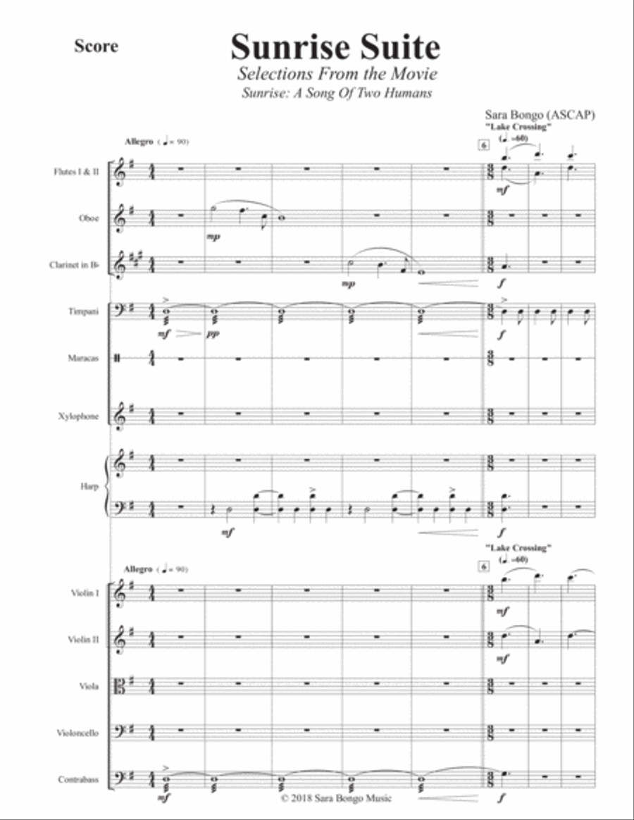 Sunrise Suite Chamber Orchestra scores gallery preview page 2