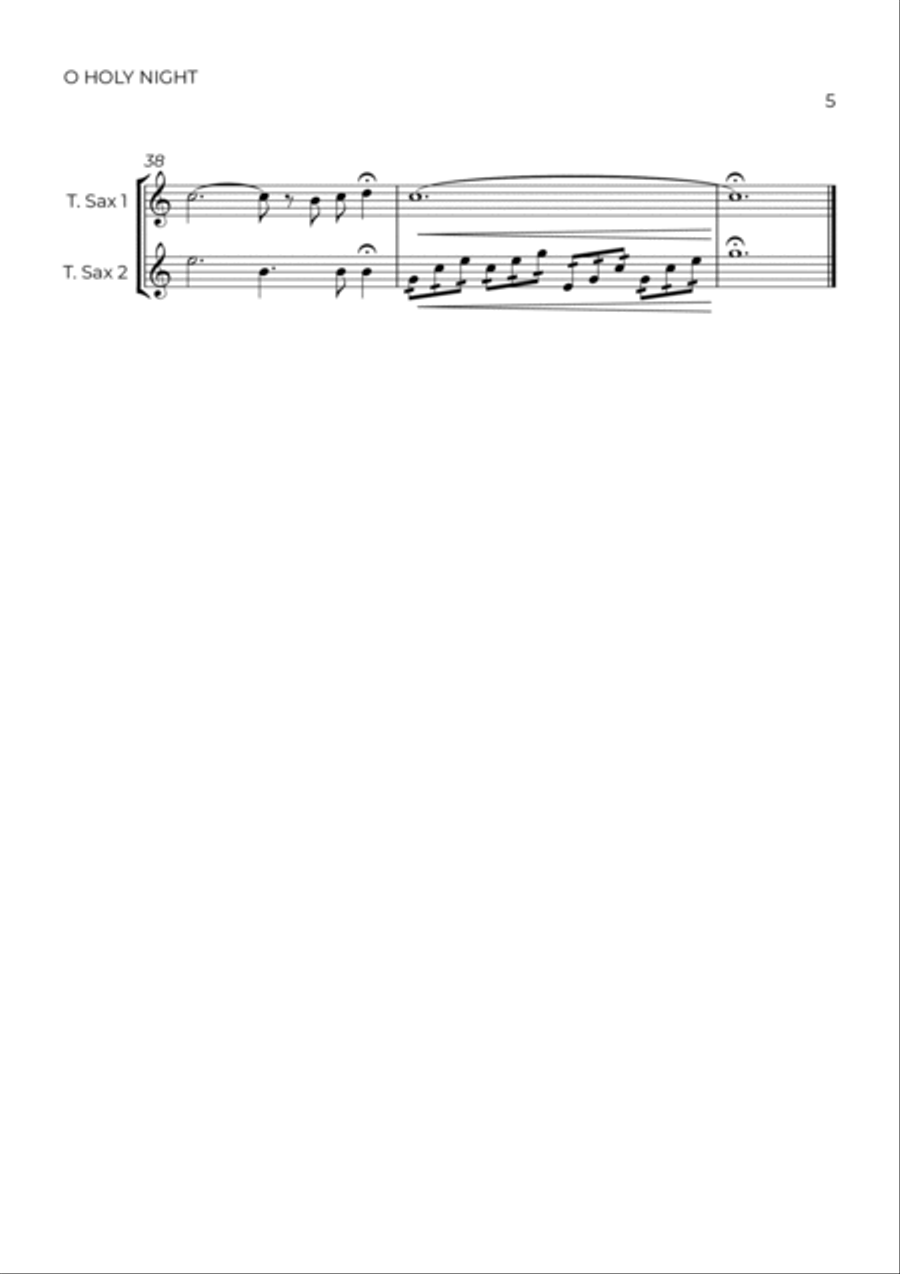 O Holy Night Woodwind Duet scores gallery preview page 5