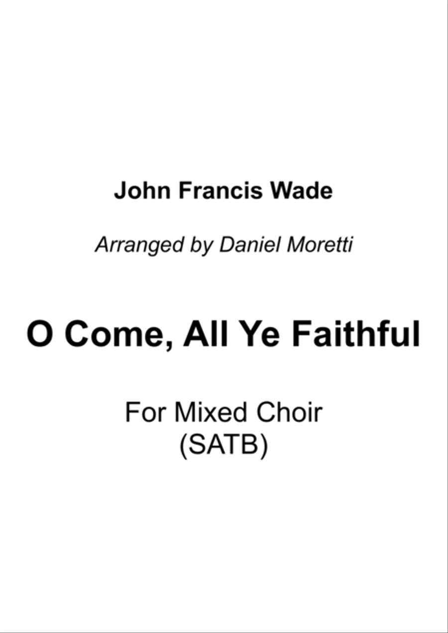 O Come, All Ye Faithful (Mixed Choir) 4-Part scores gallery preview page 1