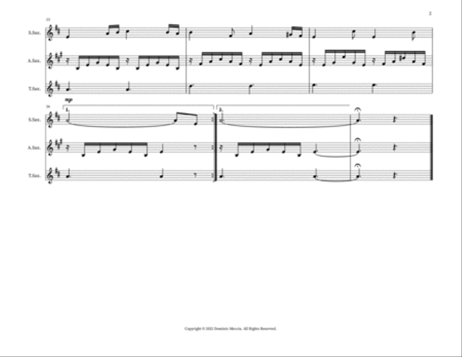 Song Of The Seashore (Hamabe No Uta) Small Ensemble scores gallery preview page 2