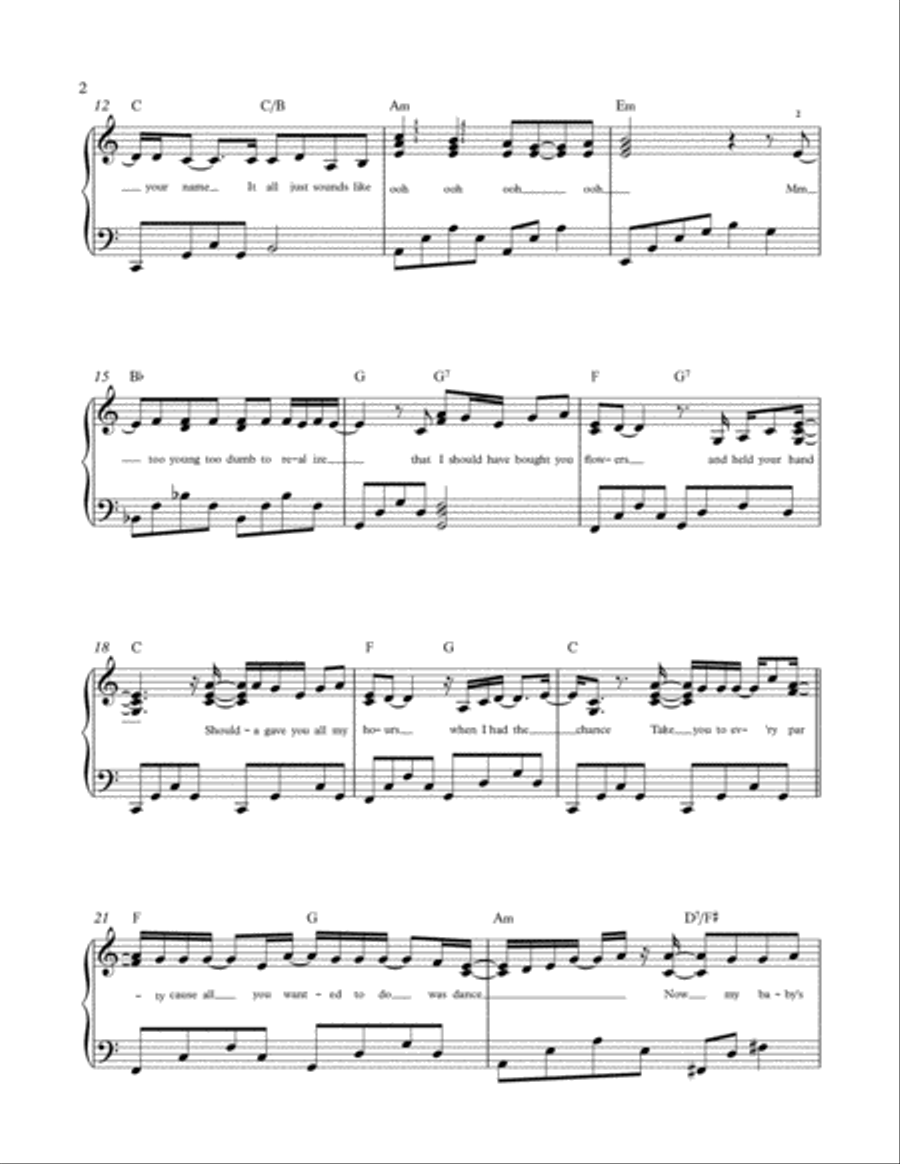When I Was Your Man When I Was Your Man Piano Solo scores gallery preview page 2