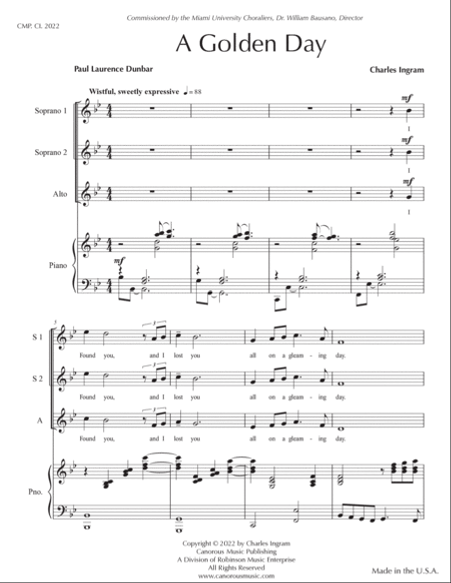 A Golden Day SSA scores gallery preview page 3