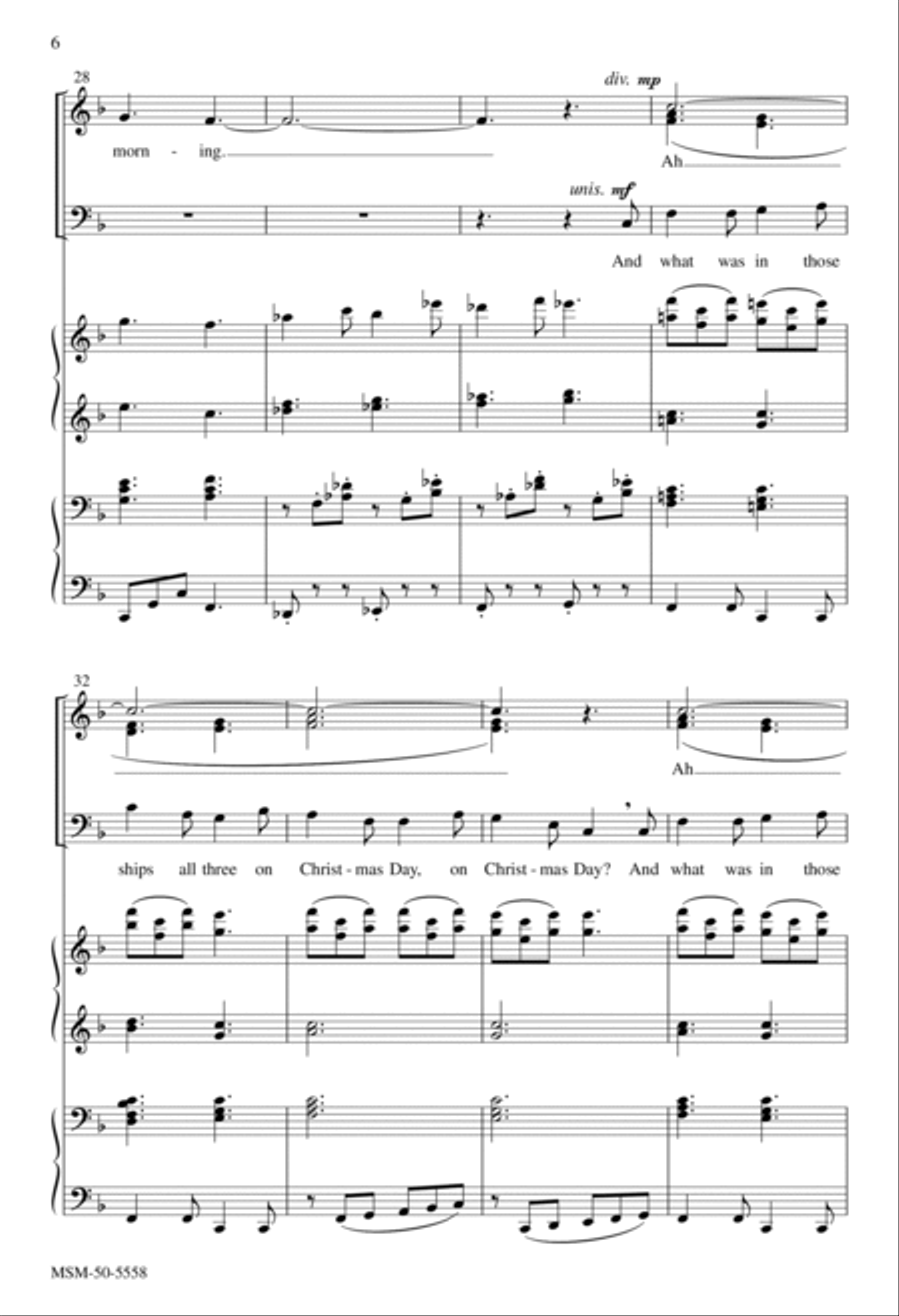 I Saw Three Ships I Saw Three Ships Divisi scores gallery preview page 5