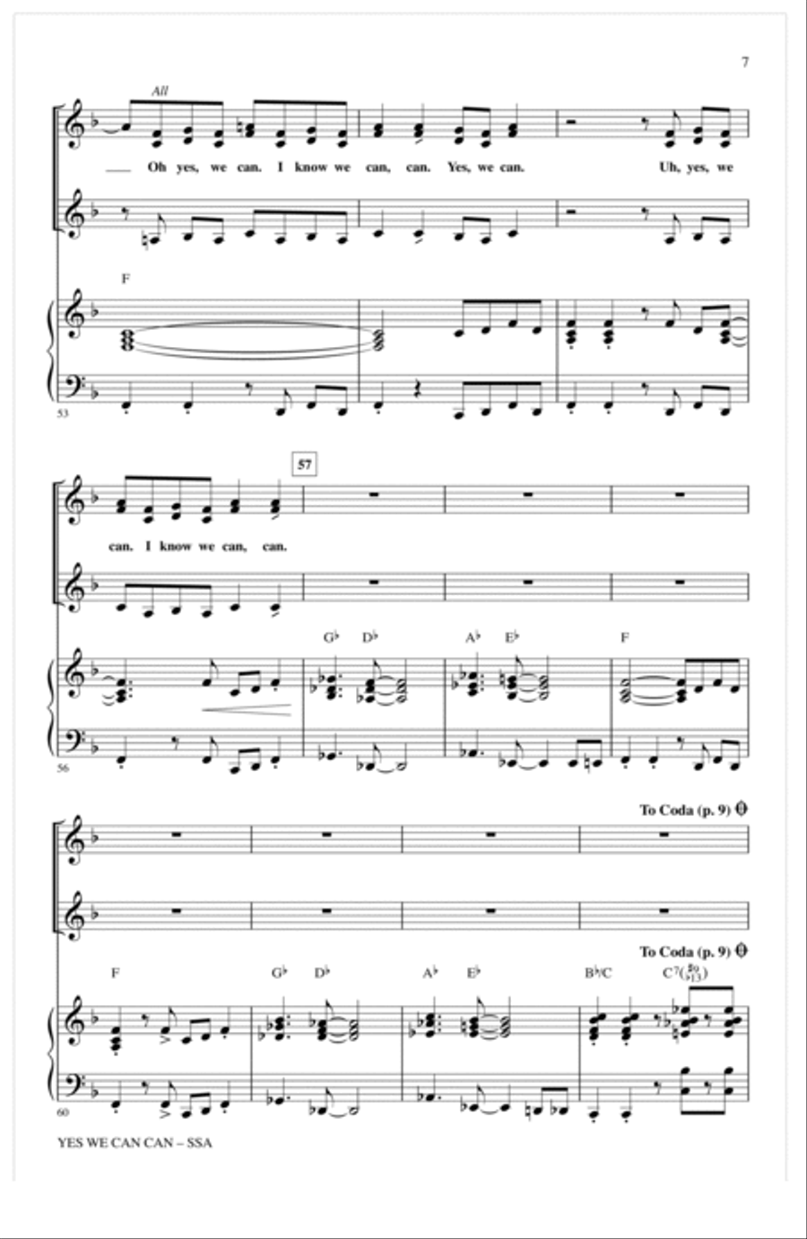 Yes We Can Can (arr. Kirby Shaw) SSA scores gallery preview page 6