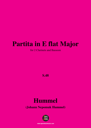 Hummel-Partita,in E flat Major,S.48,for 2 Clarinets and Bassoon